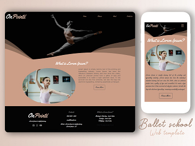 Ballet School * Web Template ballet bootstrap design pink templatedesign web web design