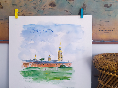 Saint Petersburg, Russia illustration painting russia sketch travel travelsketch watercolor watercolour