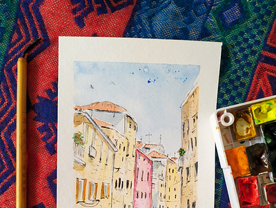 Venice, Italy illustration italy painting sketch travel traveling travelsketch venice watercolor watercolour