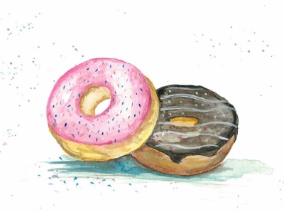 Doughnut artfun food food and drink food illustration fooddrawing illustration painting sketch