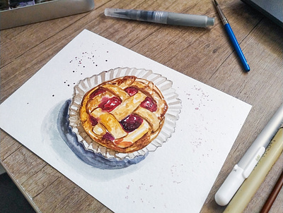 Sweet cakes food illustration fooddrawing illustration painting sketch sweets watercolor watercolour