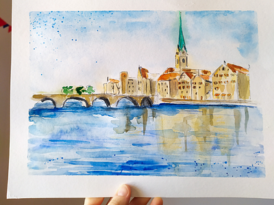 Zurich 🇨🇭 Switzerland switzerland travel sketcher watercolor zurich