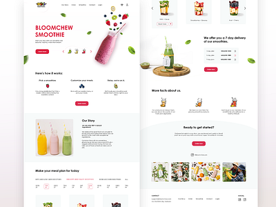 Landing Concept For Selling Smoothies and Fruits