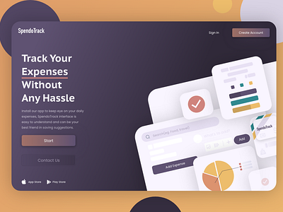 Expense manager landing page