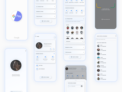 Google Pay redesign concept adobe xd app design concept design google pay interface minimal mobile ui redesign ui user interface ux