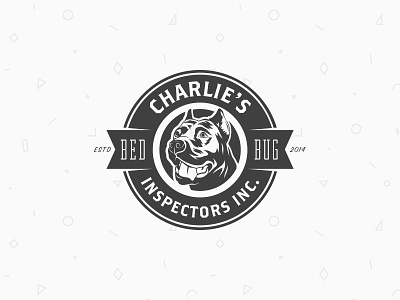 Charlies Bed Bug Inspector Badge badge bed bug dog inspector logo vintage