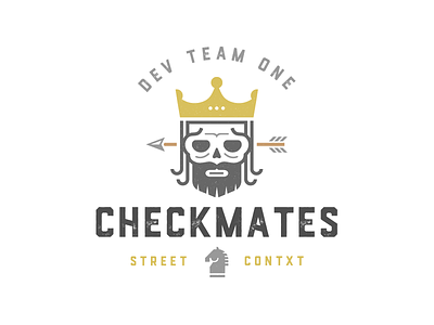 Checkmates Logo agile team chess crown dev team illustration king logo logo design skull streetcontxt