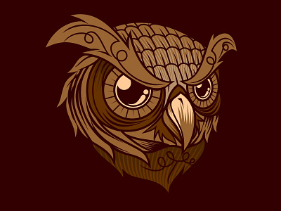 Brown Owl brown cool design logo nightowl owl t shirt vector wise