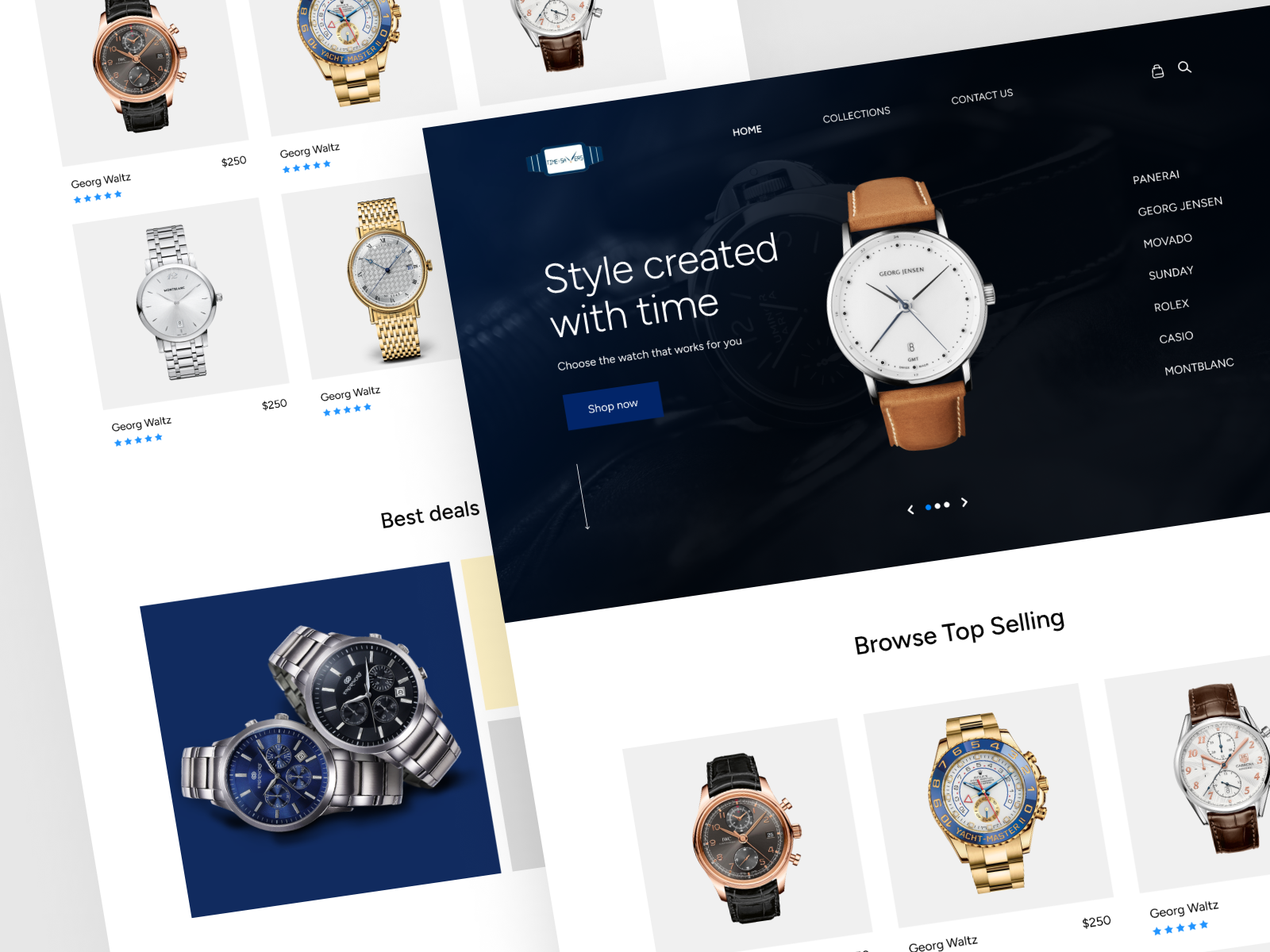 Wristwatch store - Landing page by Timilehin Bodunde on Dribbble