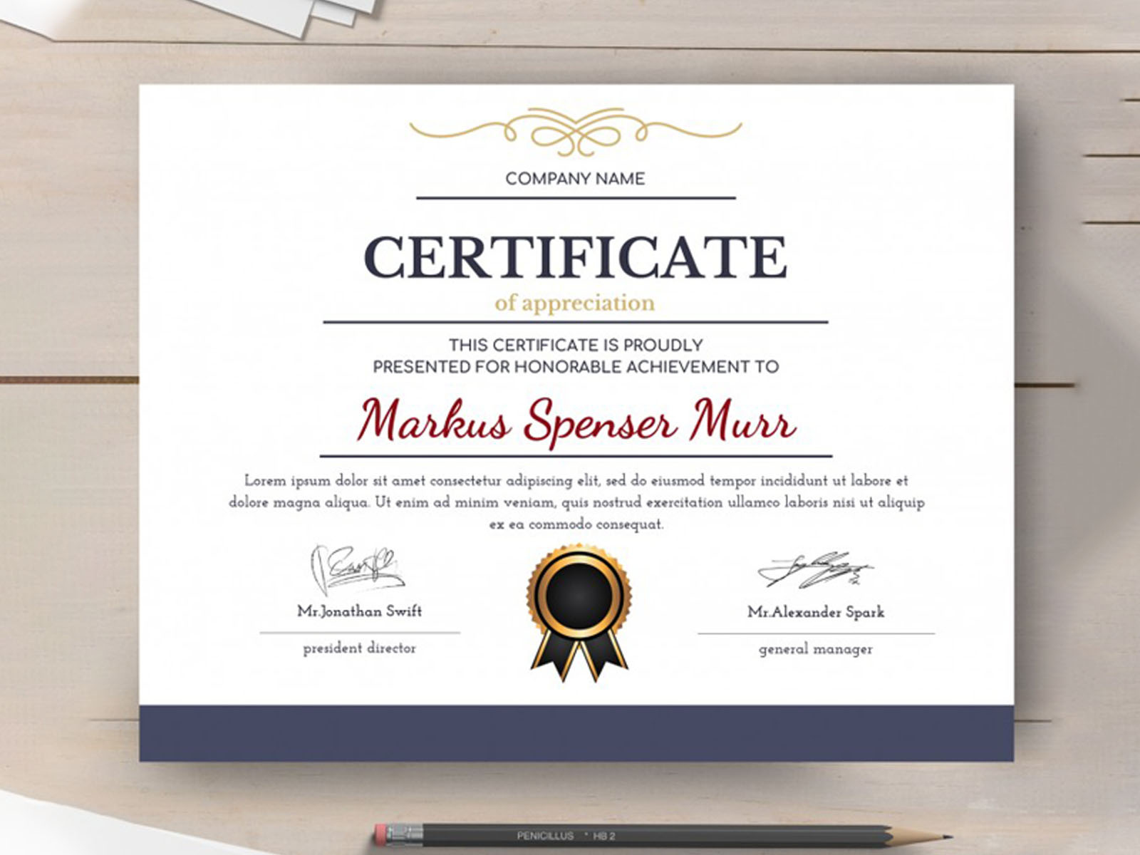 Certificate Of Appreciation Free Google Docs Template By Google Docs Templates On Dribbble