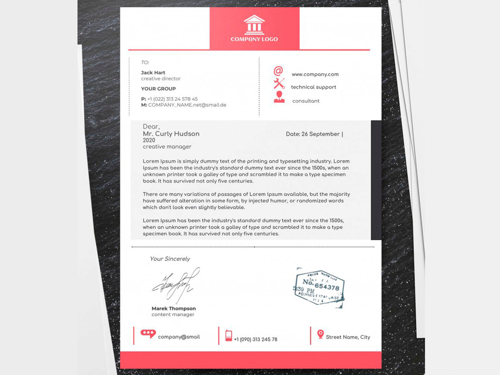 Business Letterhead Free Google Docs Template By Free Google Docs 