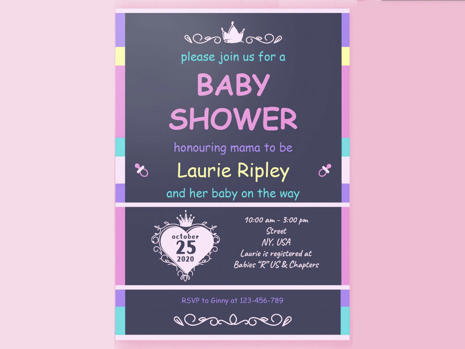 Baby Shower Invitation Free Template from cdn.dribbble.com