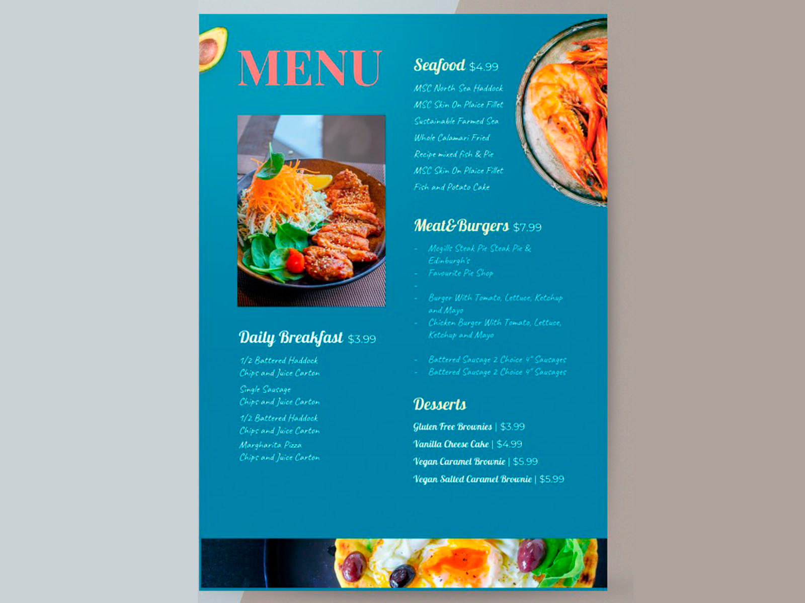 Restaurant Menu Free Google Docs Template By Free Google Docs 