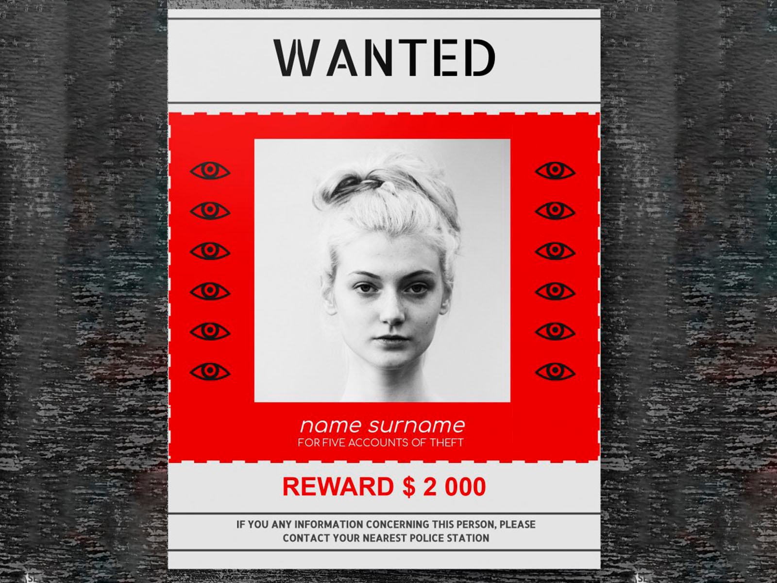 Wanted Poster free Google Docs Template by Free Google Docs Templates