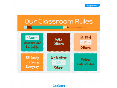 Rules Classroom Decor - free Google Docs Template classroom decor design free template free templates google docs