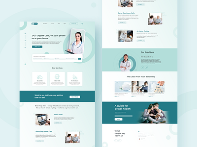 Better Help blue doctor landing page medical medicine online medicine pandemic stayhome web webdesign
