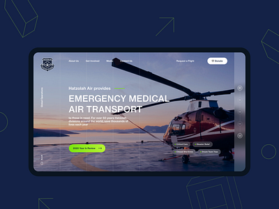 Air Emergency Website first screen medicine uiux web design website
