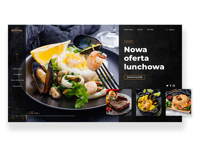 Landing page for Restaurant design restaurant ui ui ux ui design uiux web design website website builder website concept