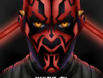 Darth Maul | May the 4th Be With You art illustration infinite painter photoshop vector