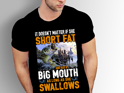 Big Mouth Fishing design graphic design illustration t shirt t shirt design tees tshirt