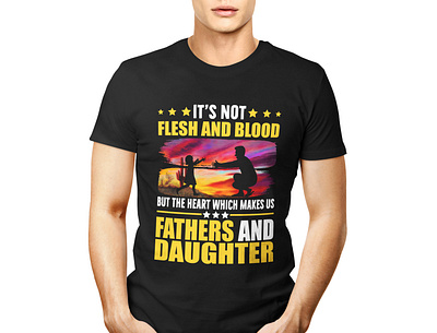 Father and Daughter design graphic design illustration t shirt t shirt design tees tshirt