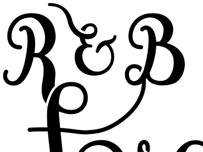 R&B Forever lettering project wedding