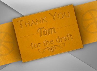 Thank You Tom thank you