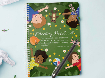 Meeting notebook adobe illustrator branding children book illustration design illustration print vector