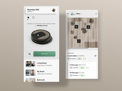 Roomba app app design ui user experience userinterface ux