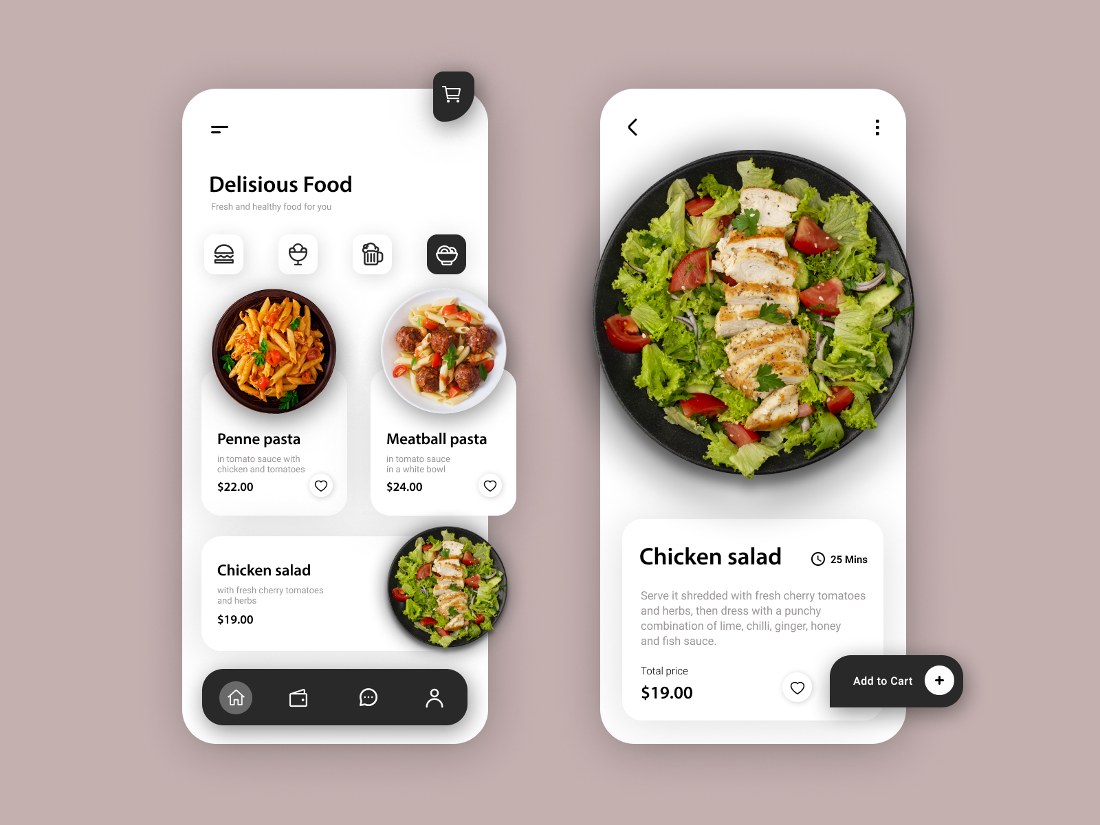 Food Delivery App by Maria Filatova on Dribbble