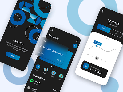 Bank App app design graphic design ui ux
