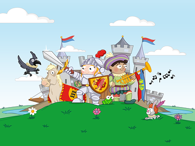 Castles and Knights adobe illustrator animation bbc character design education illustration pitch