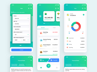 App Design for Financial Education and Planning accounting app design financial mobile app ui