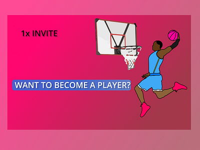 Dribble Invite Giveaway animation app baskball basketball basketball logo basketball player branding design giveaway illustration illustrator interface invite spots typography ui ux vector