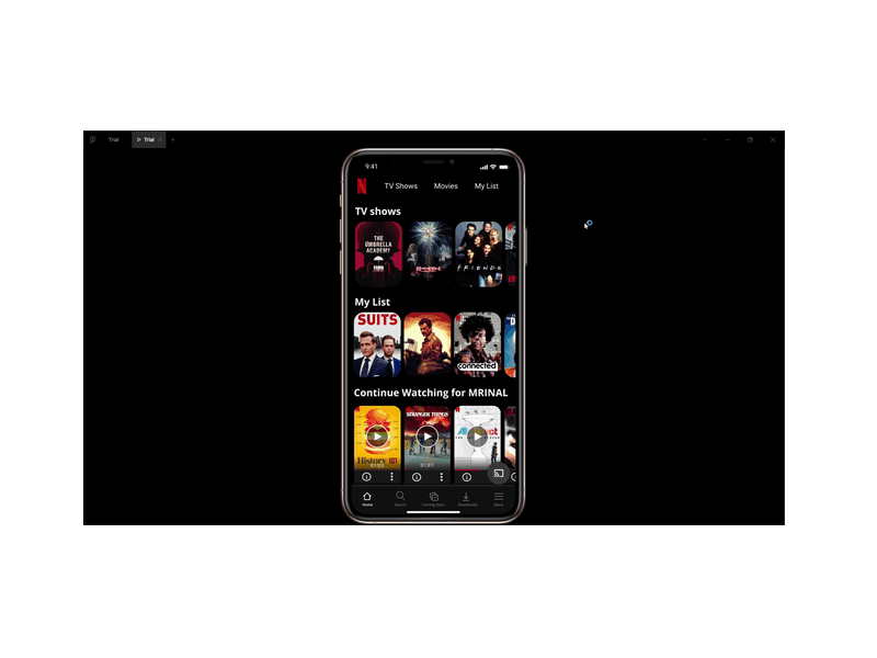 Netflix App Redesign animated gif animation animaton app branding design gif gif animated gif animation icon illustration logo netflix netflix and chill typography ui ux vector