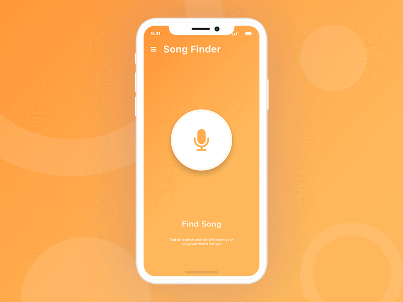 Song Finder App UI & Animation