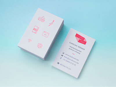 Studio Caro business cards branding businesscards gradient graphic design icons letterpress pantone studiocaro webdevelopment