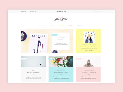 Pastel WordPress bloggers theme color coded pastel theme webdesign wordpress