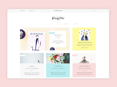 Pastel WordPress bloggers theme