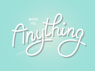 Ask me Anything illustrator logotype typography