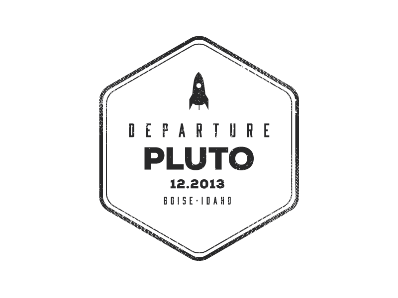 Pluto Badge Shipping Label