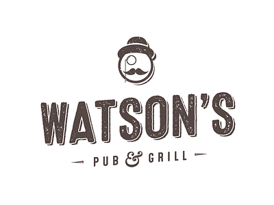 Watson's Logo grill logo pub restaurant watson