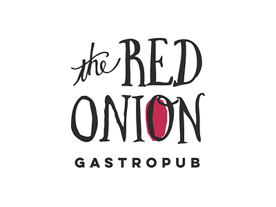 The Red Onion logo gastropub logo onion restaurant