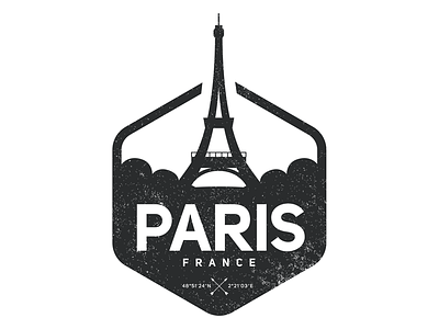 Paris Badge arrows badge coordinates eiffel paris