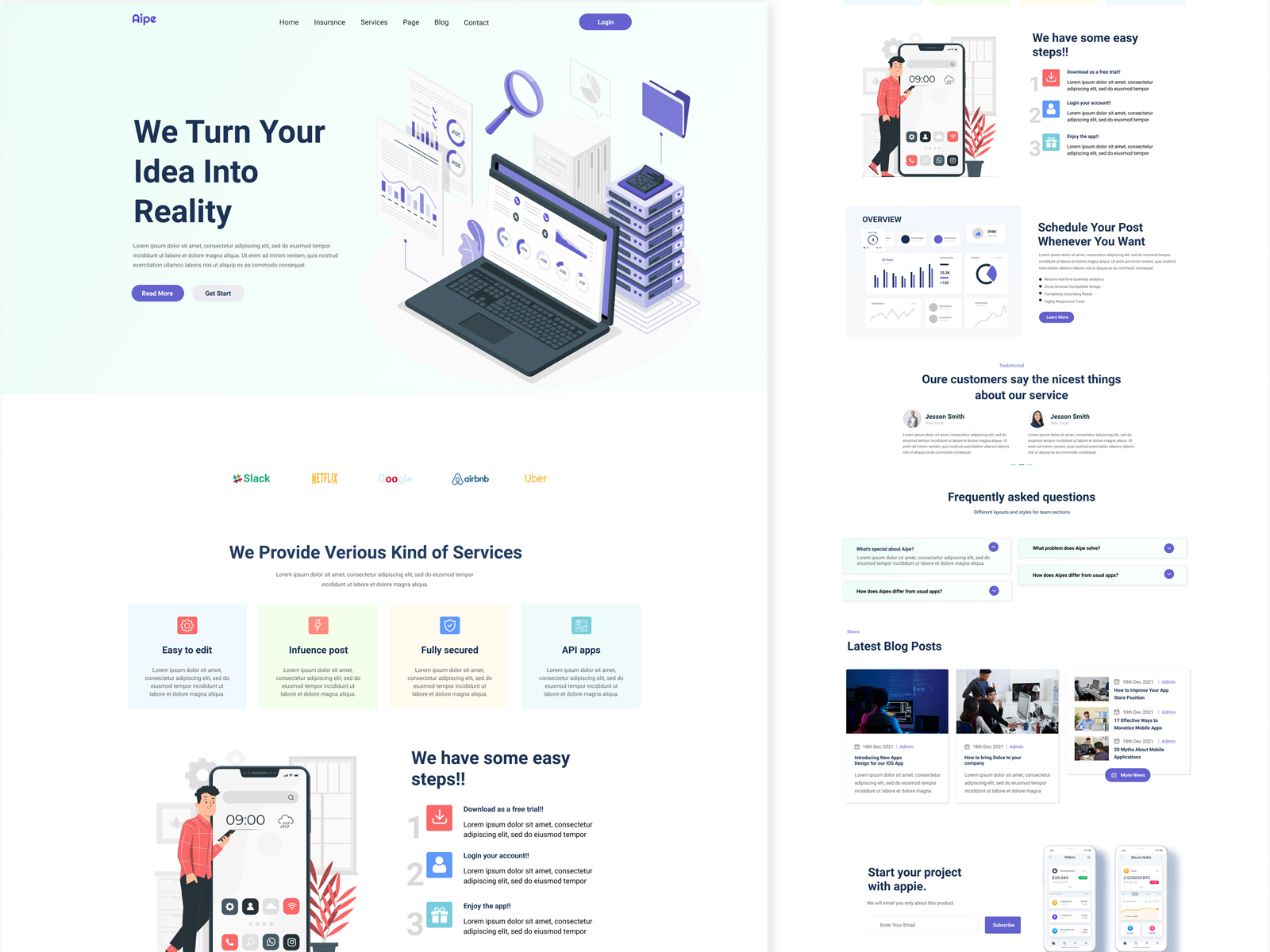 App landing page design by Joydip Dey on Dribbble