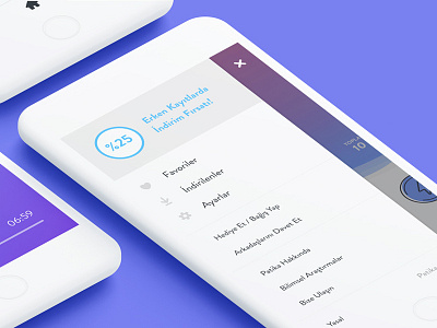 Mindfulness Meditation - Left Menu bright clean colorful ios meditation mindfulness ui