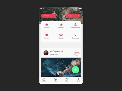 Floating Button & Overlapping Cards adobe app app design cards clean color homepage interface ios mobile pattern product simple typography ui ux white