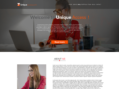 website design for unique access design logo ui web