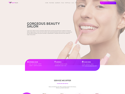 beauty pour lour beauty salon brand branding design graphic design icon logo ui ui ux website design