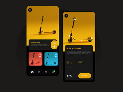 Get your kick scooter now! design ebike kickscooter mobile app mobileapp uiux userexperience ux